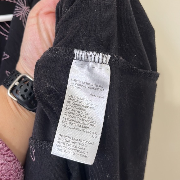 Soma Cool Nights Long Sleeve Grosgrain Trim Notch Collar Pajama Top Size Large - Picture 7 of 10